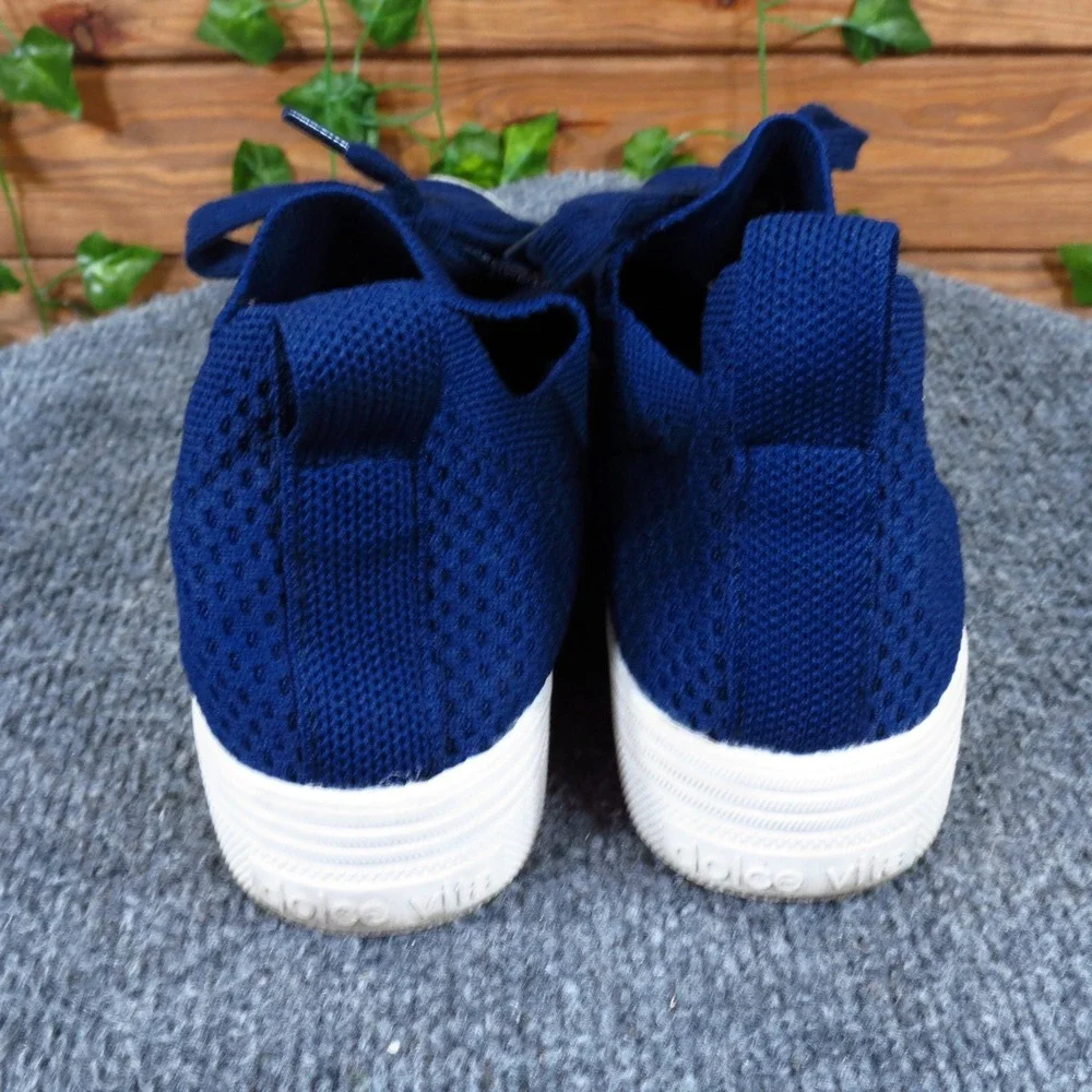 Dolce Vita Zina Women Fashion Sneaker Size 8.5 Athletic Walking Navy Blue Knit